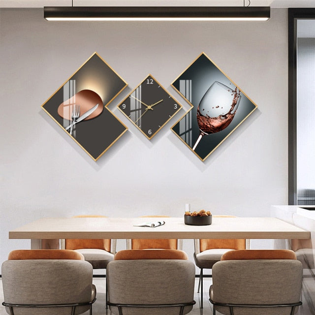 Three Piece Wall Clock Set