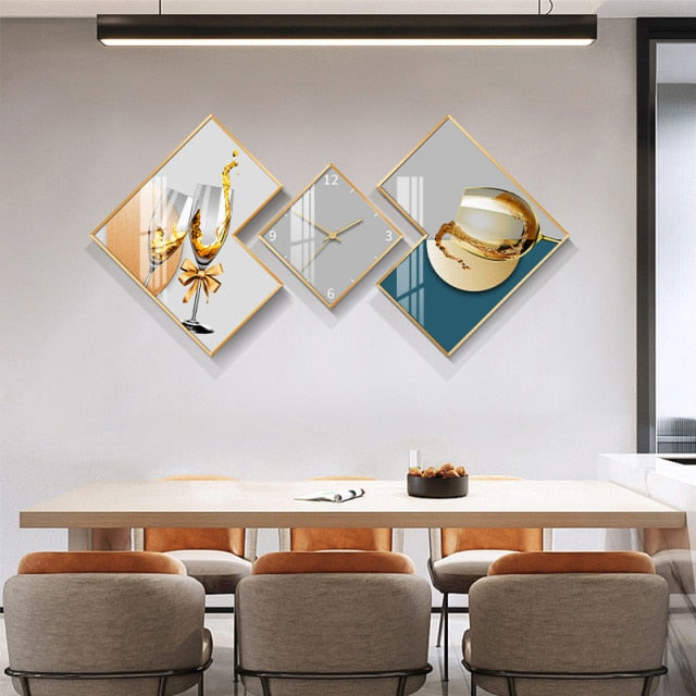 Three Piece Wall Clock Set