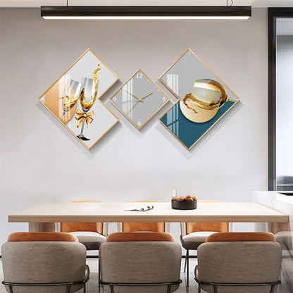 Three Piece Wall Clock Set