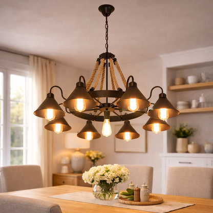 Industrial Metal Chandelier