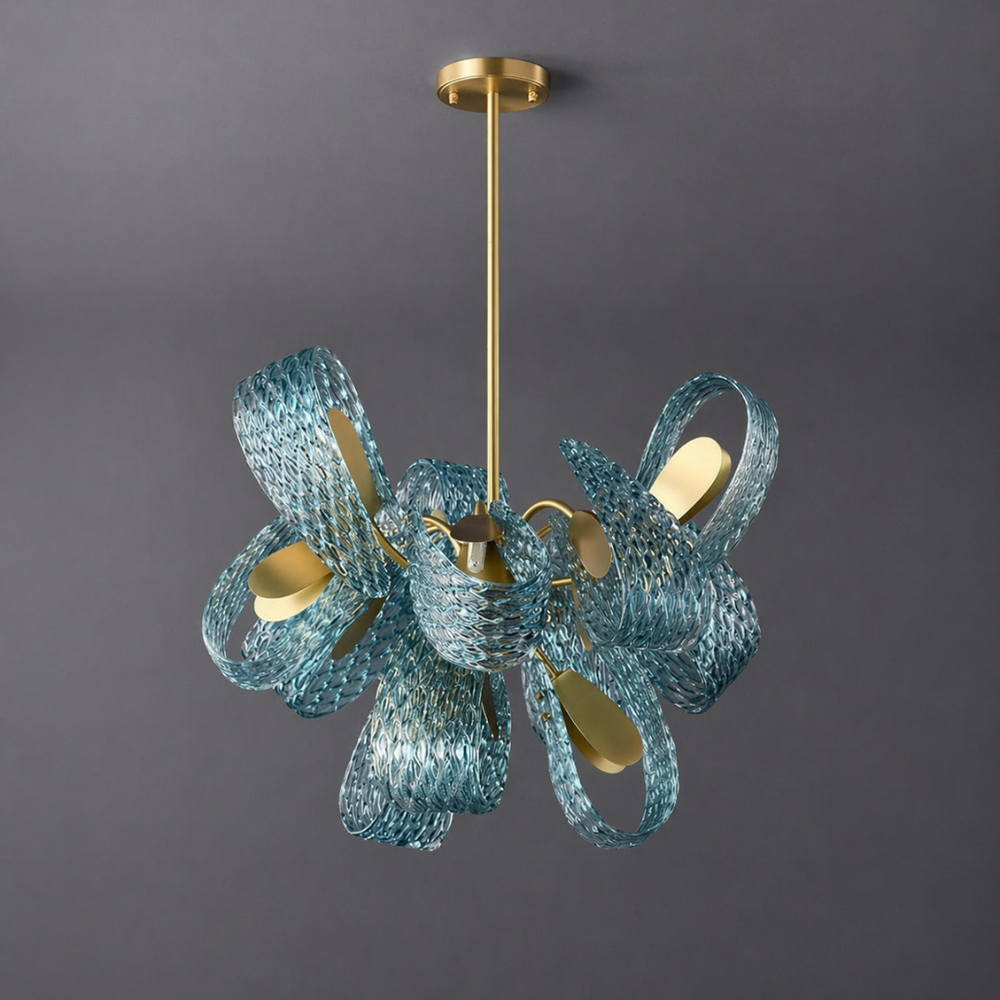 Glass Leaf  Chandelier
