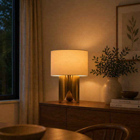 Luna Copper Base Table Lamp