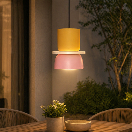Modern Color Block Minimal Pendant Light