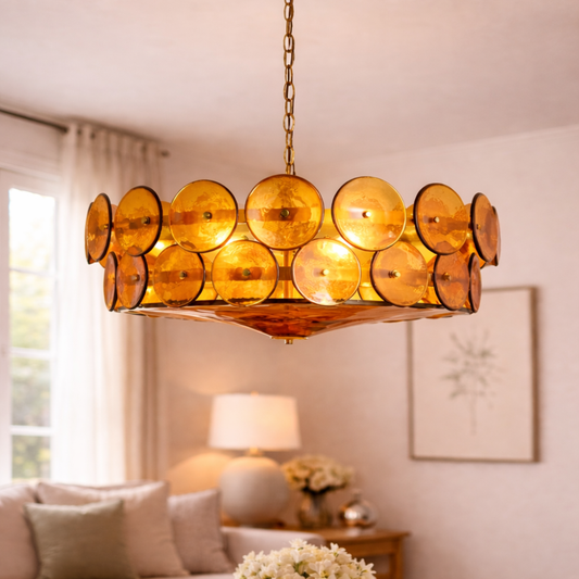 Glass Disc Chandelier