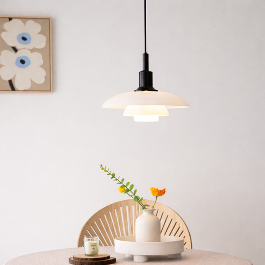 WOMO Danish Designer Milk Glass Pendant Lamp-WM2116