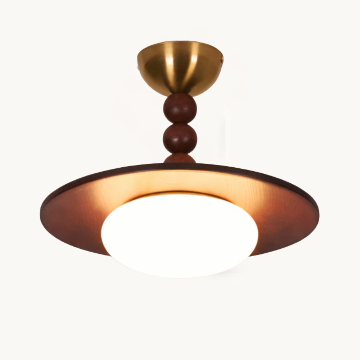 Vicenza Natural Wood & Alabaster Ceiling Light