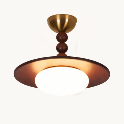 Vicenza Natural Wood & Alabaster Ceiling Light