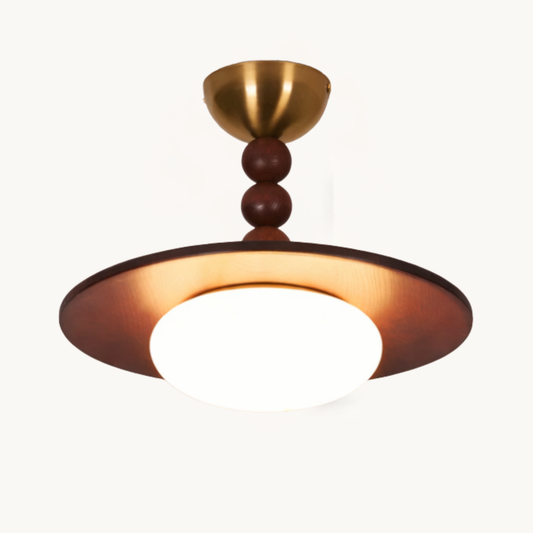 Vicenza Natural Wood & Alabaster Ceiling Light