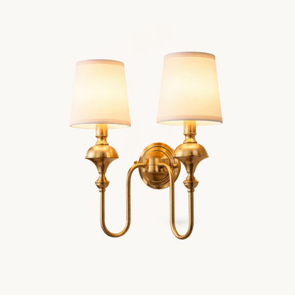Double Fabric Shade Wall Lamp