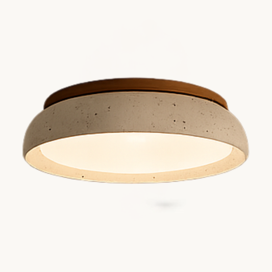 Travertine Stone Flush Ceiling Light