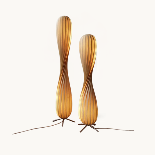 Twist Glow Wooden Floor Lamp
