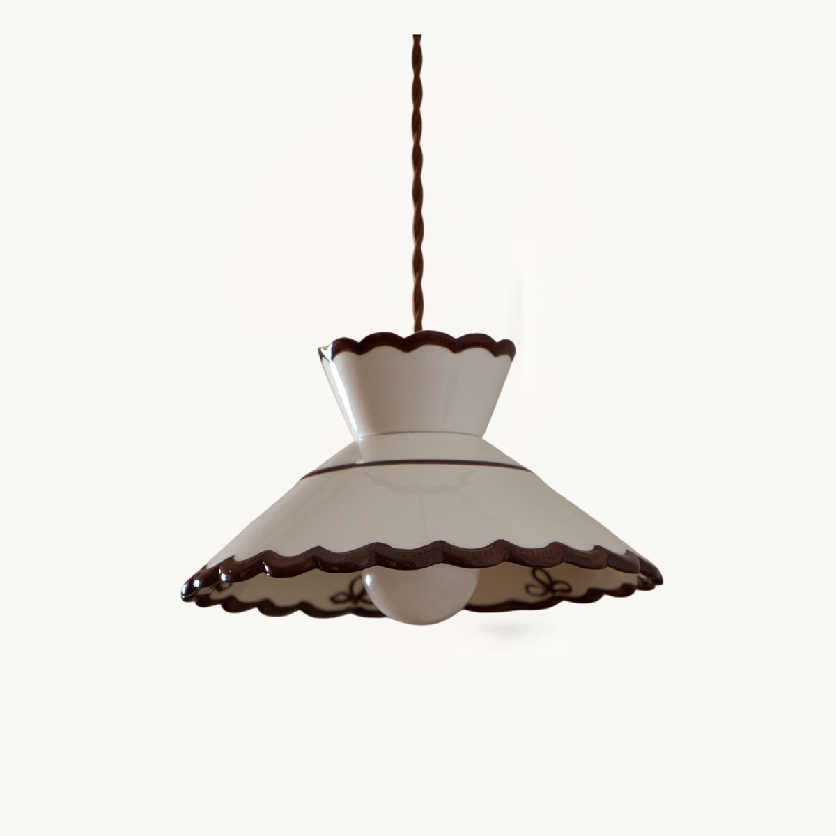 Ceramic Scallop Pendant Light