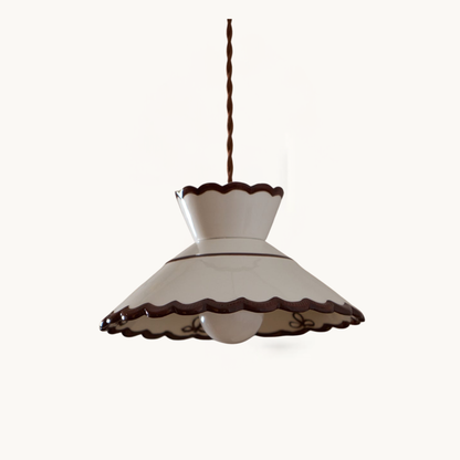 Ceramic Scallop Pendant Light