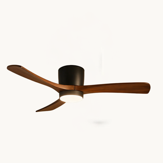 Modern Wooden LED Ceiling Fan Light