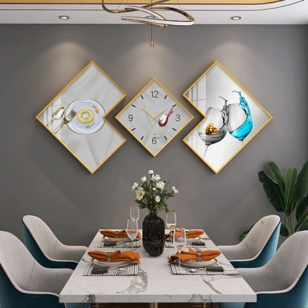 Three Piece Wall Clock Set