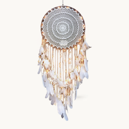 Chic Dream Catcher with Hanging Feathers
