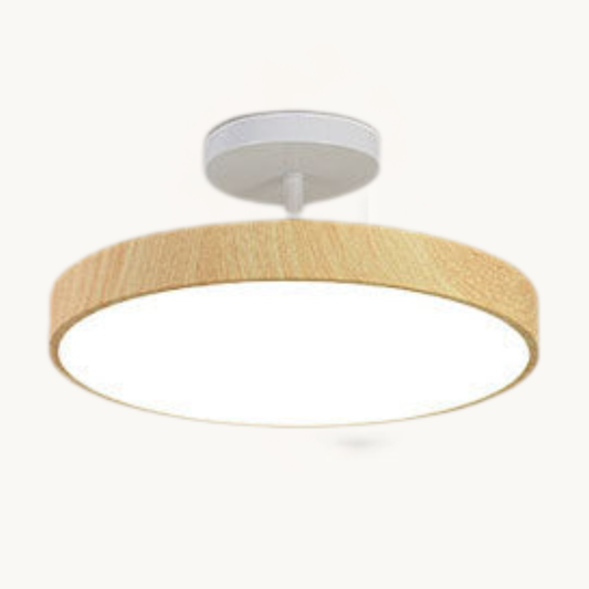 Modern Wood Grain Round LED Ceiling Light