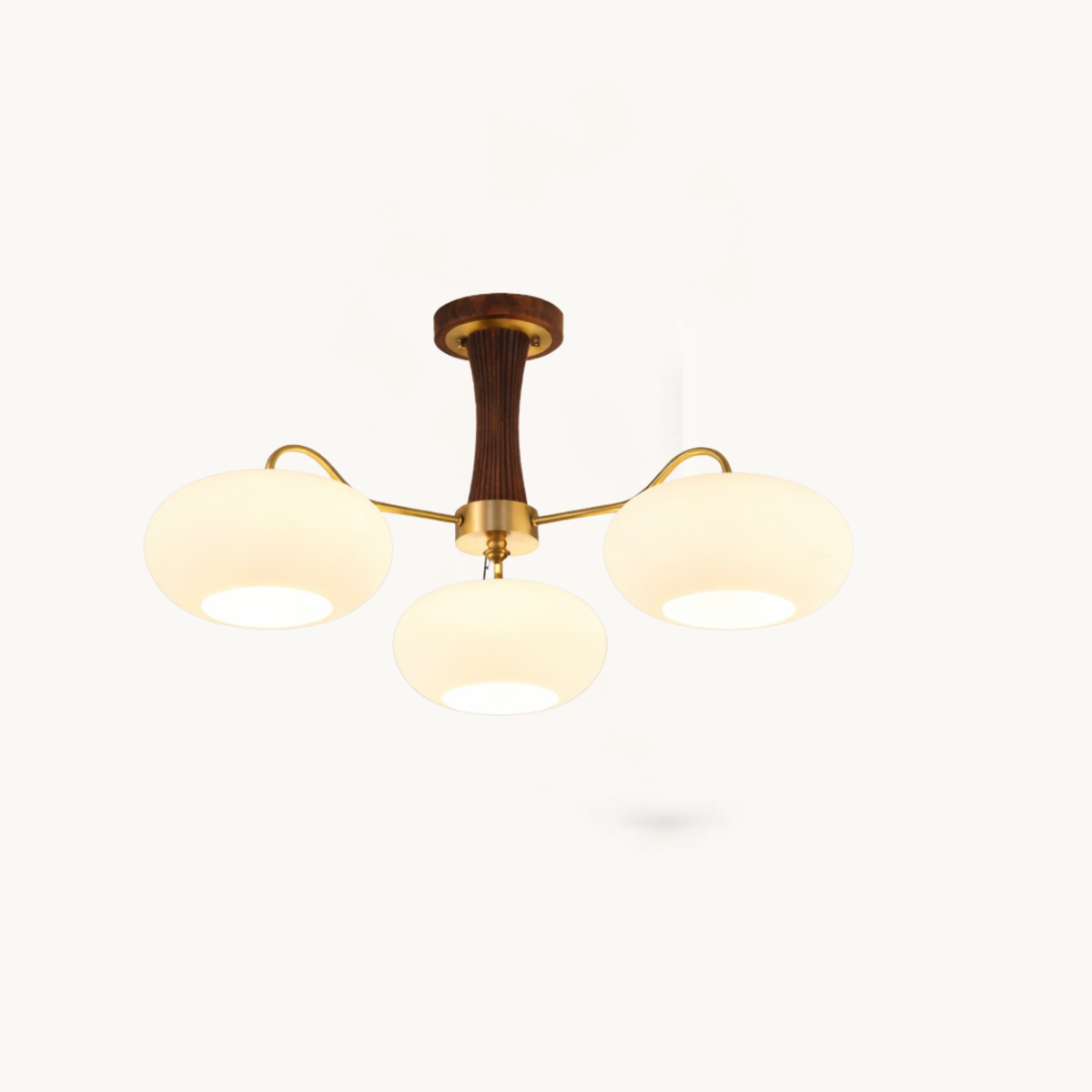 Walnut Globe Ceiling Light