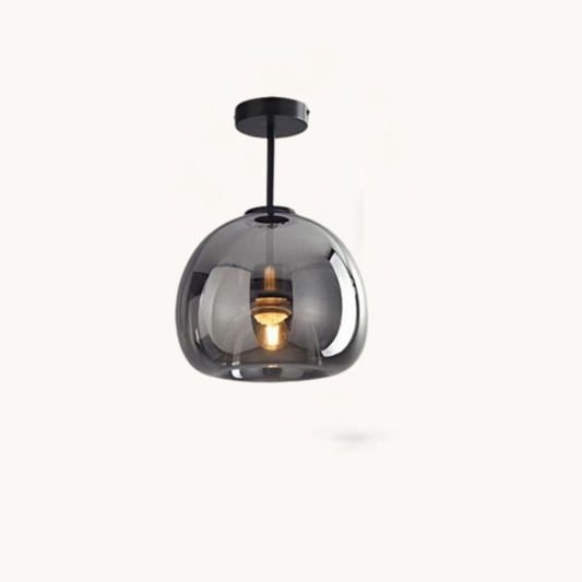 Modern Smoked Glass Globe Ceiling Light