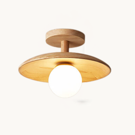 Modern Wooden Dome Globe Ceiling Light