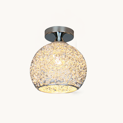 Modern Textured Glass Globe Ceiling Light