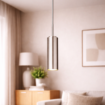 Brass Cylinder Pendant Light