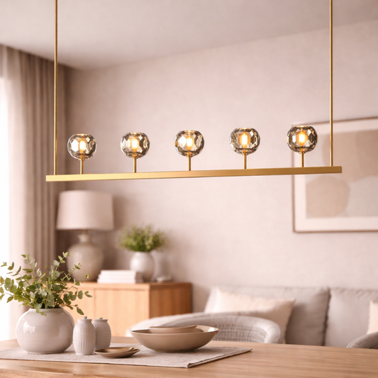 Crystal Ball Linear Chandelier