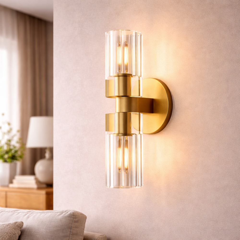 Linear Crystal Wall Sconce