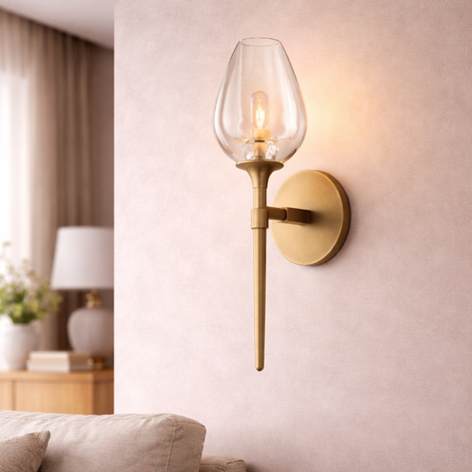 Glass Petal Wall Sconce