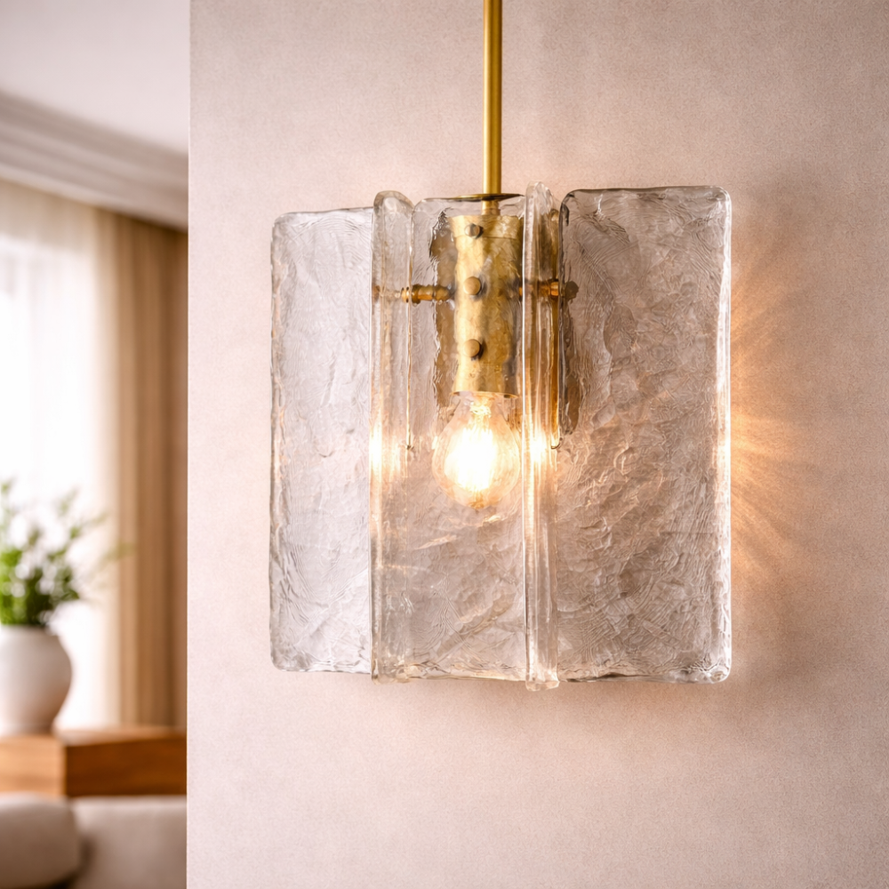 Textured Glass Pendant Light
