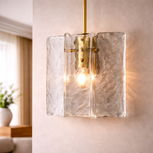 Textured Glass Pendant Light