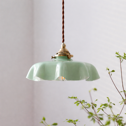 Florale Retro Glass Flower Pendant Light