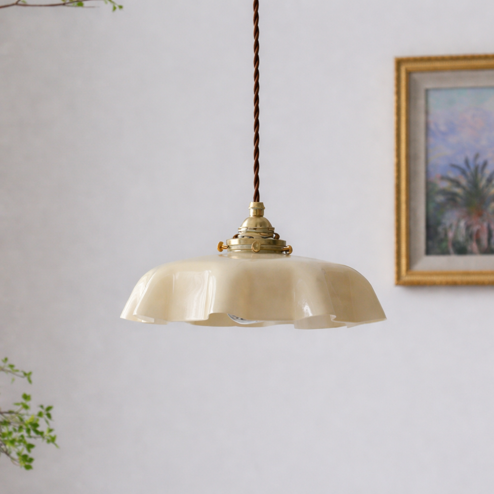Florale Retro Glass Flower Pendant Light