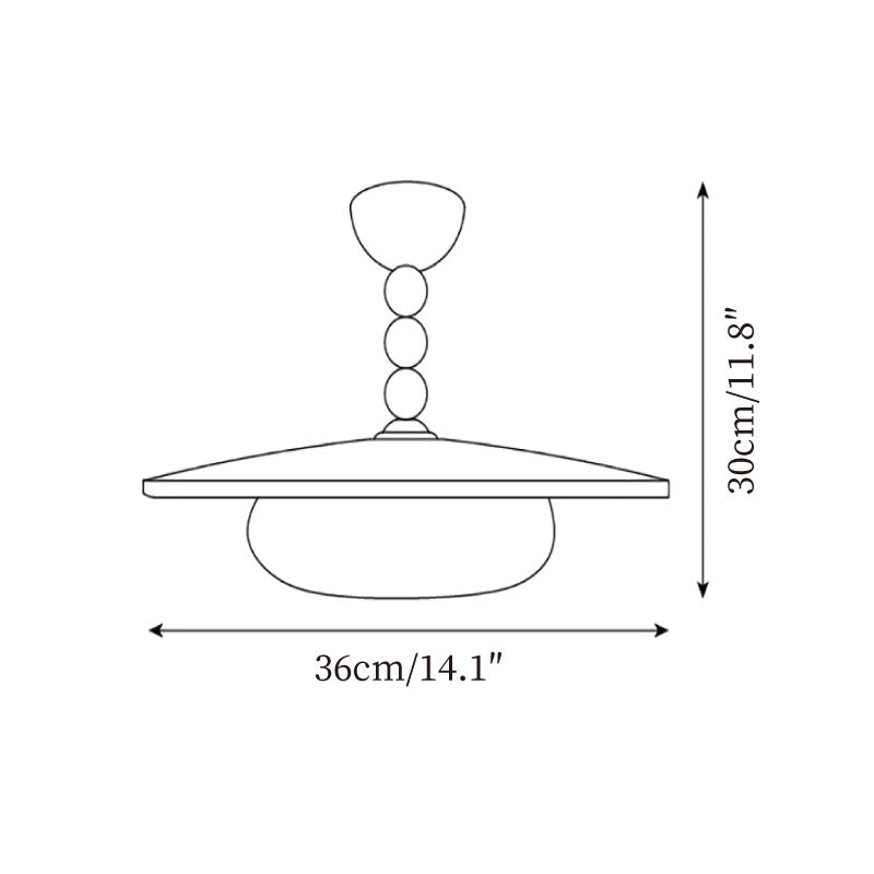 Vicenza Natural Wood & Alabaster Ceiling Light
