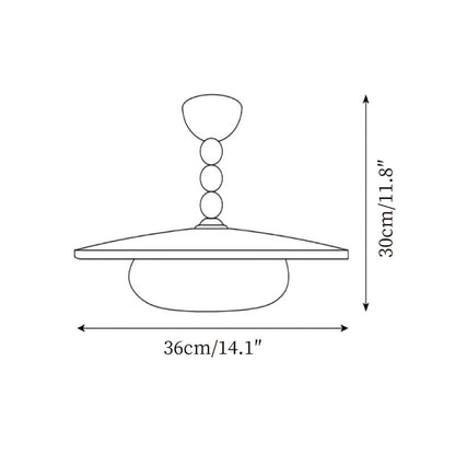 Vicenza Natural Wood & Alabaster Ceiling Light