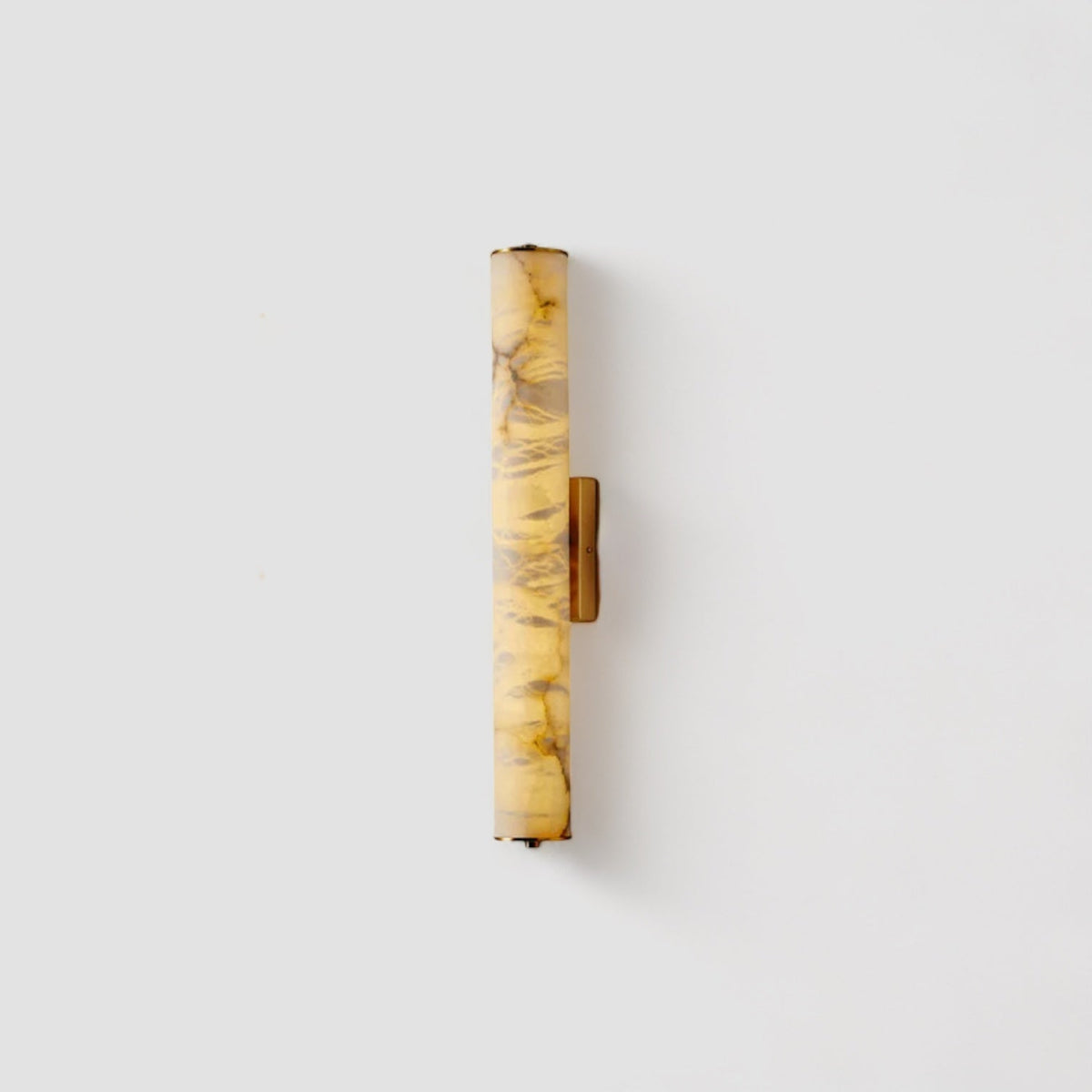 Marvella Cylindrical Marble Wall Light with Copper Frame