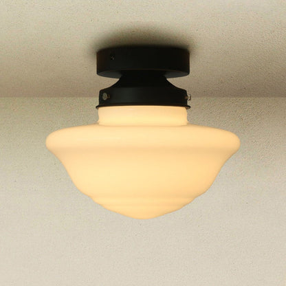 Deco Milk Glass Ceiling Light