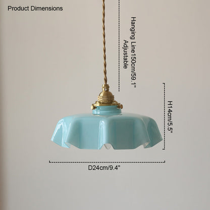 Florale Retro Glass Flower Pendant Light