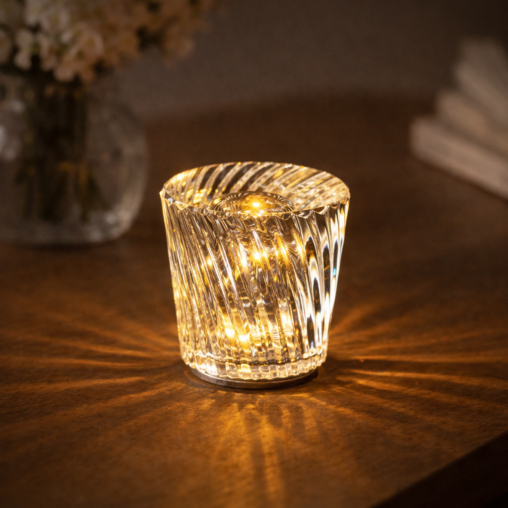 Crystal Diamond Table Lamp (Built-in Battery)