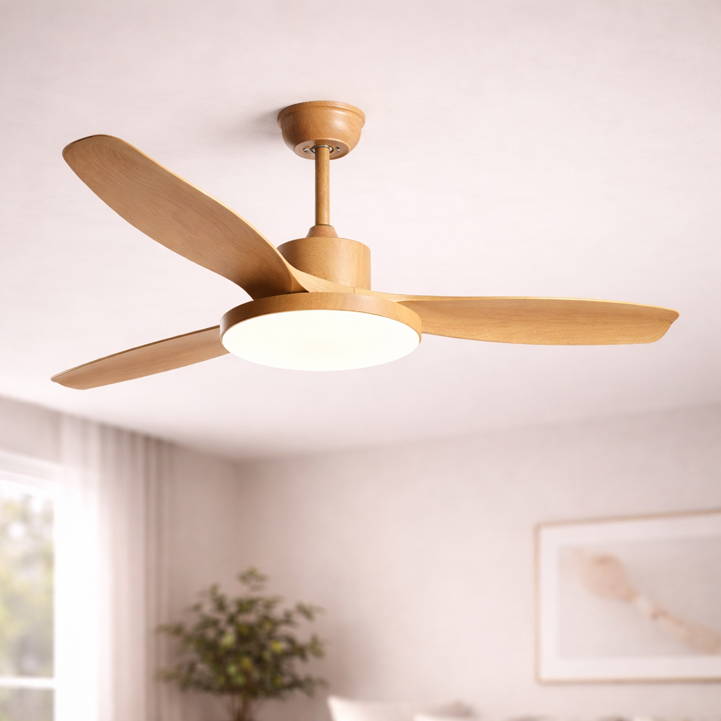 WOMO Scandi Reversible Ceiling Fan with Light-WM5002