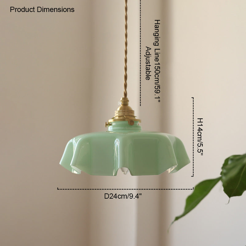 Florale Retro Glass Flower Pendant Light