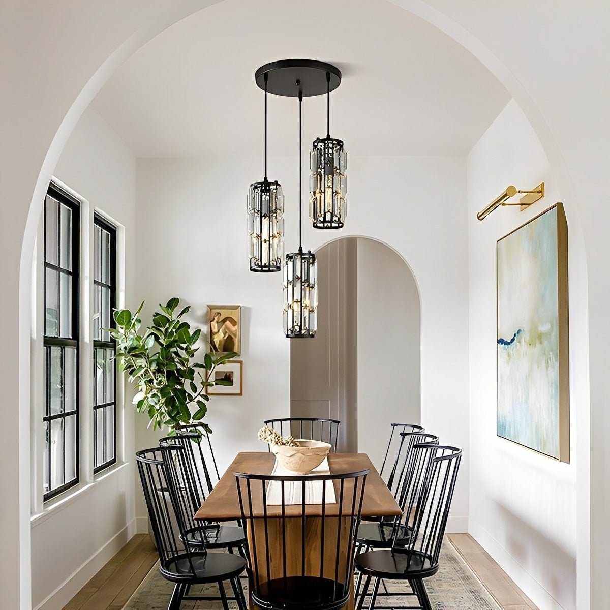 Creative Iron Crystal Glass Chandelier Pendant Lights Ceiling Lamp