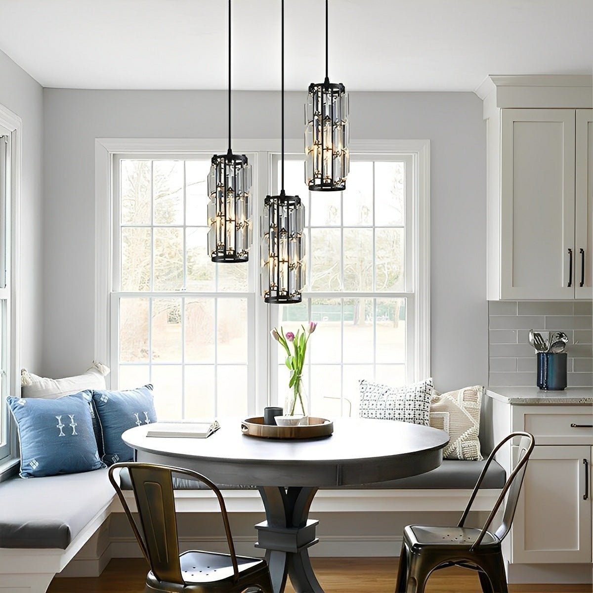 Creative Iron Crystal Glass Chandelier Pendant Lights Ceiling Lamp