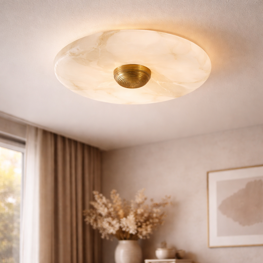 Round Alabaster Wall Lamp