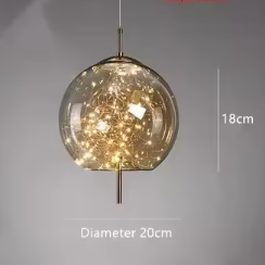 Nebula Smoky Glass Pendant Light