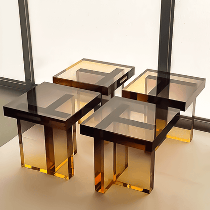 Iridescent Acrylic End Table
