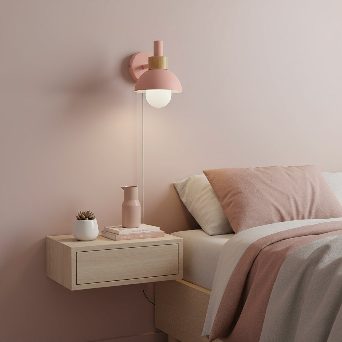 Contemporary Plug In Wall Light