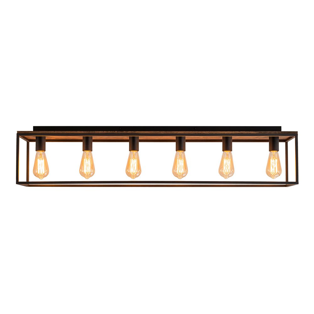 Rowlin 5-Light Rectangular Cage Ceiling Light