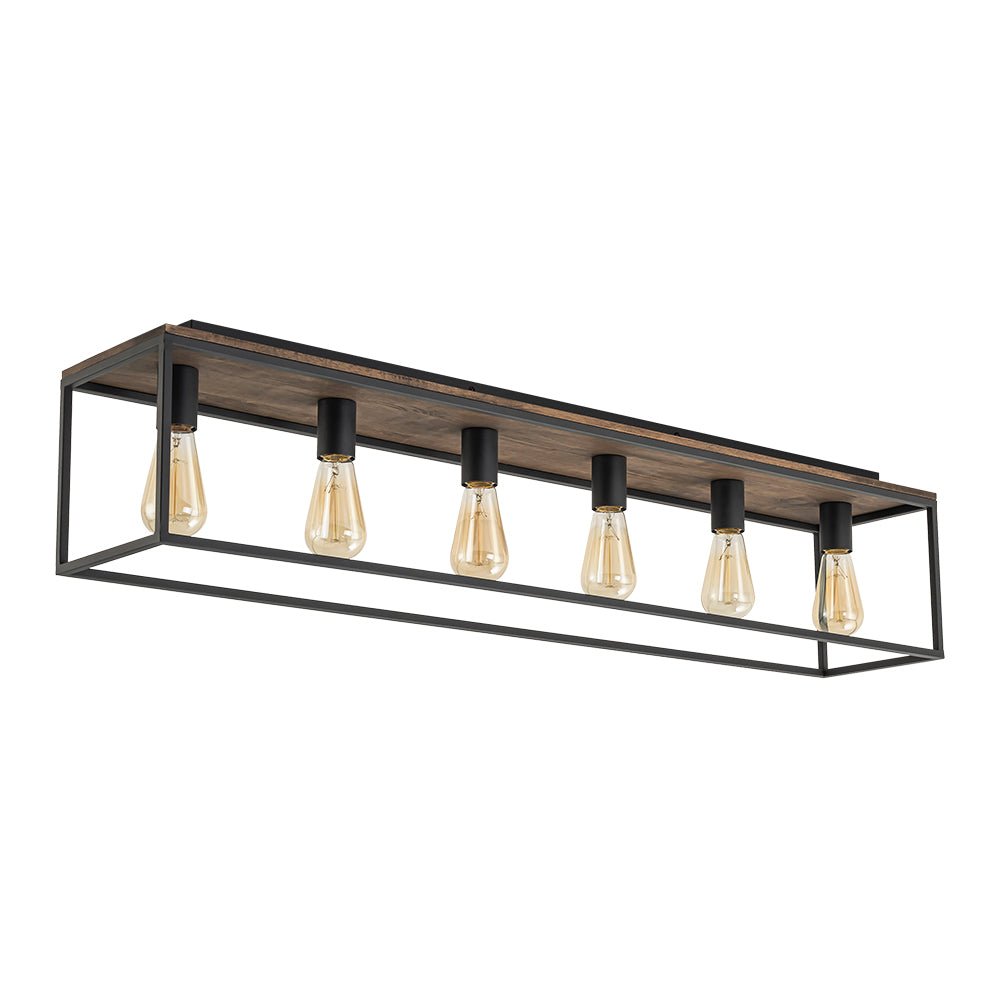 Rowlin 5-Light Rectangular Cage Ceiling Light