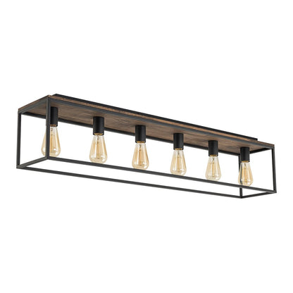 Rowlin 5-Light Rectangular Cage Ceiling Light
